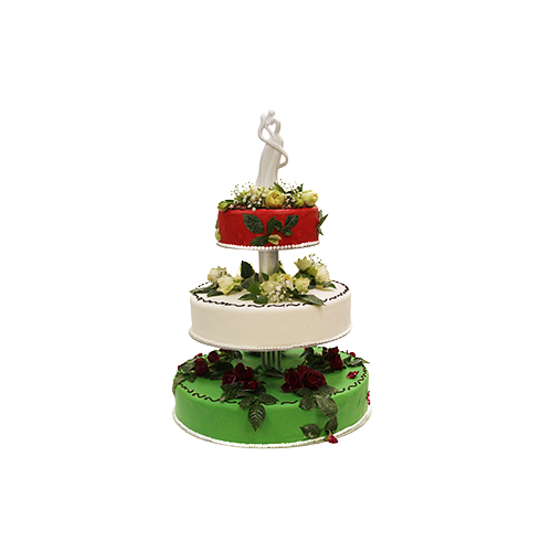 Featured image for “Hochzeitstorte rot weiß grün”